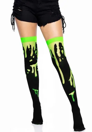 Splatter [Green] | THIGH HIGH