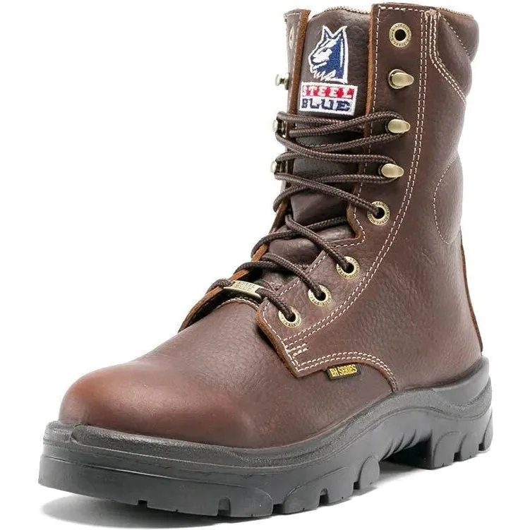 Steel Blue Men's Portland 8" WP Soft Toe Lace Up Work Boot - Oak - 810955