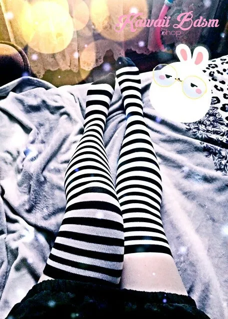 Striped Thigh Highs