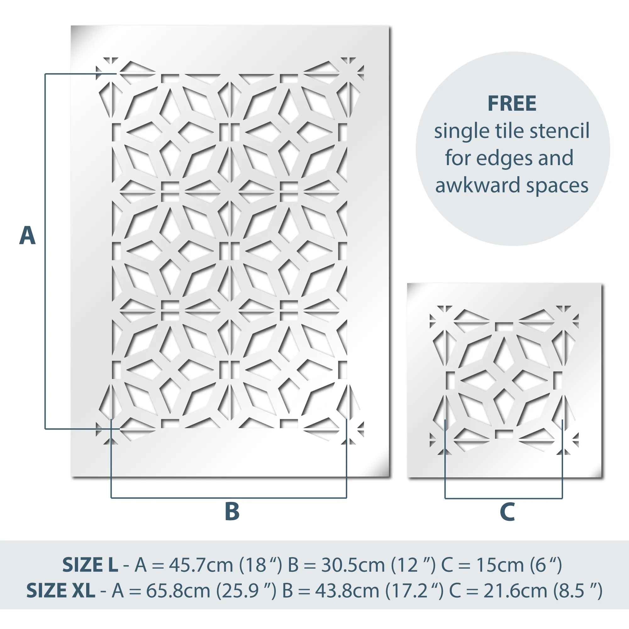 Swell Tile Repeat Stencil