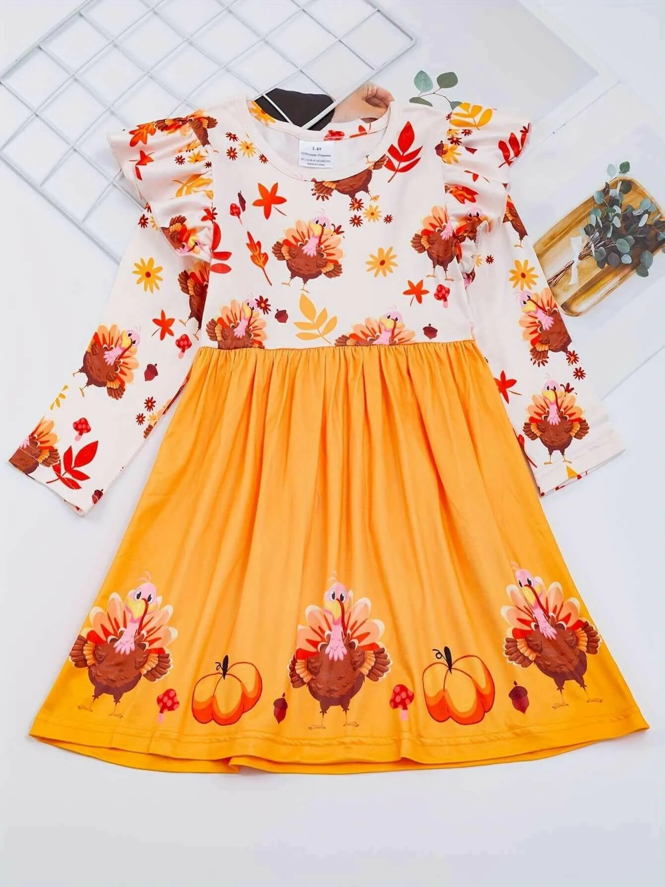 The Felicity Dress - Turkeys 'n Thanksgiving (Assorted Colors)