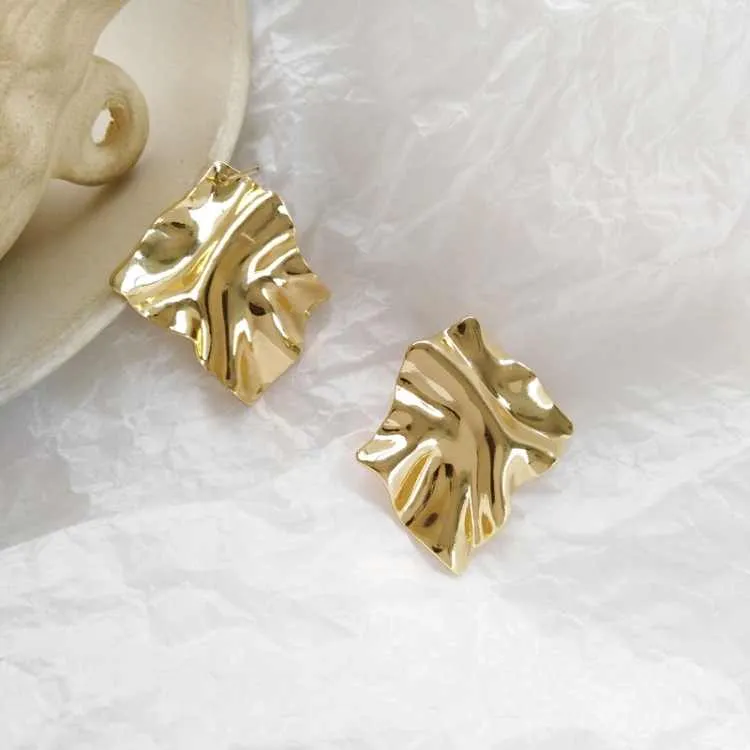 Trendy Geometric Exaggerated Unevenly Shaped Huge Stud Earrings for Women