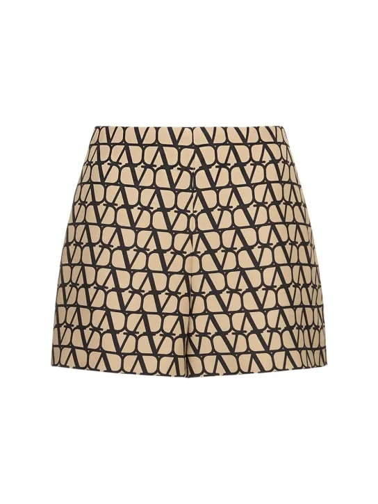 Valentino   Jacquard logo high waist shorts 