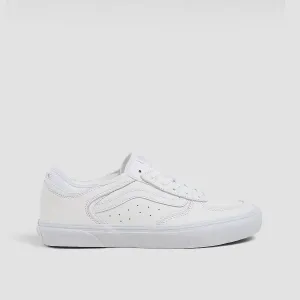 Vans Skate Rowley Shoes - Leather White/White