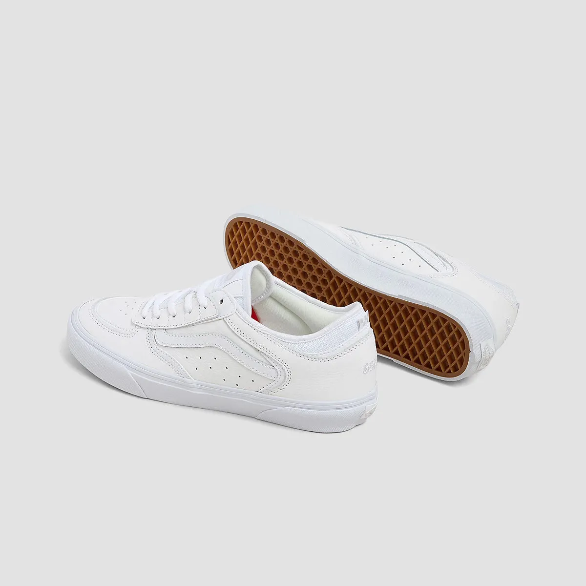 Vans Skate Rowley Shoes - Leather White/White