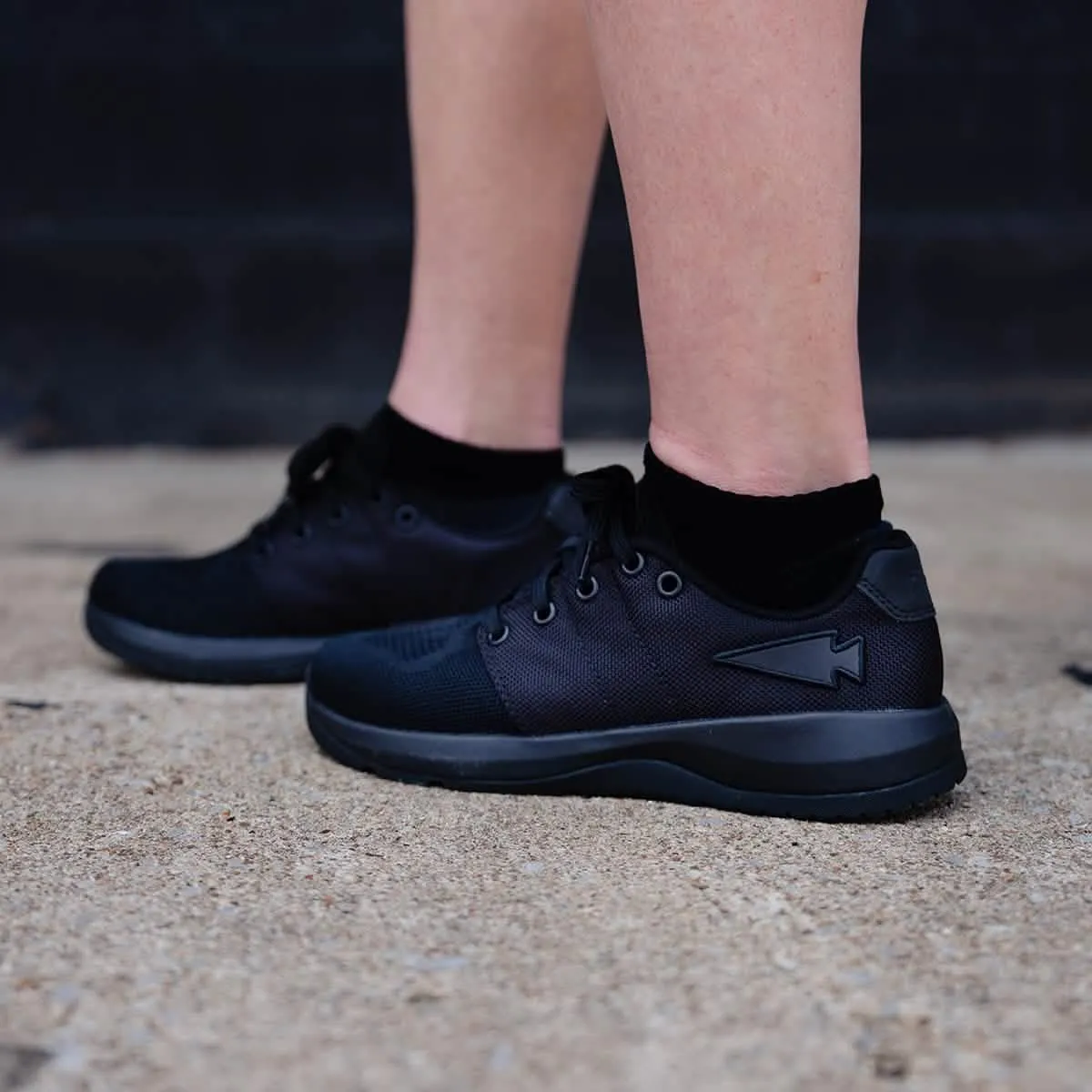 Women's Ballistic Trainers - Blackout w/ Black Reflective Spearhead