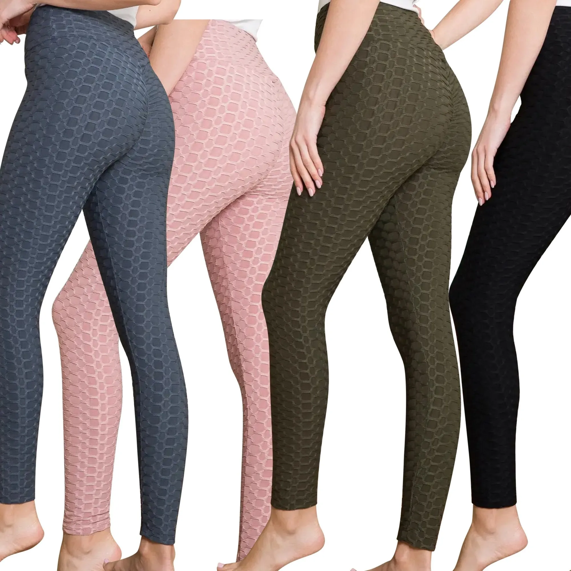 Womens'  Legging Bubble Stretchable Fabric Yoga Fitness Work-out sport