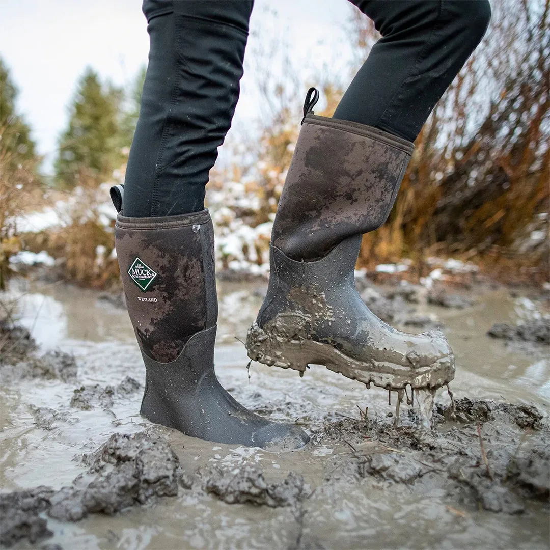 Women's Wetland Tall Wellington Boots - Bark by Muckboot