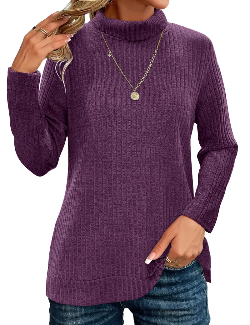 Zeagoo Women's Knit Blouse Soft Long Sleeve Shirt Tops